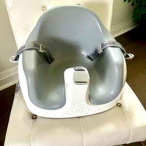 Gray and White Bumbo Baby Seat